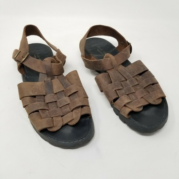 Ponte Vecchio Shoes - Ponte Vecchio Womens Brown Leather Strap Sandals